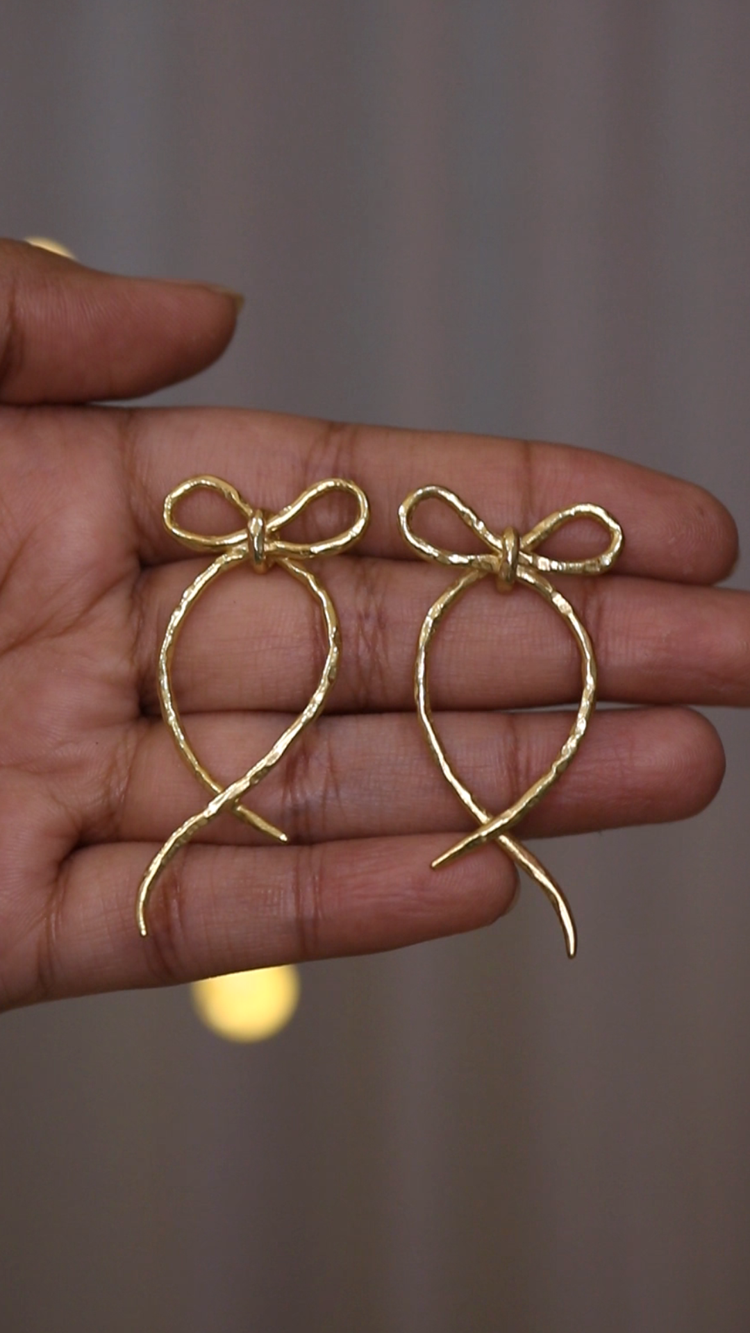 Adore Heart Bow Charm Earrings