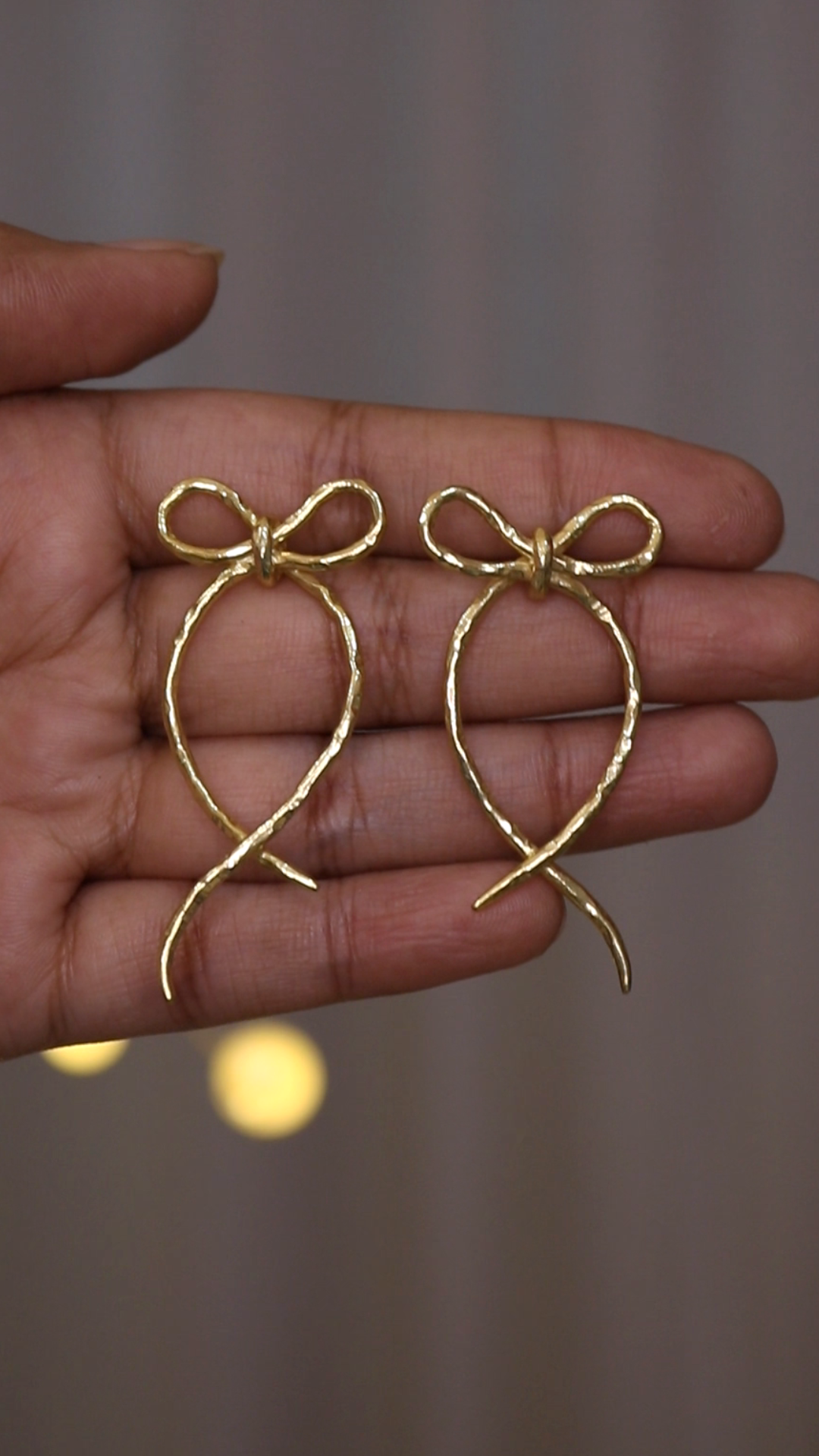 Adore Heart Bow Charm Earrings