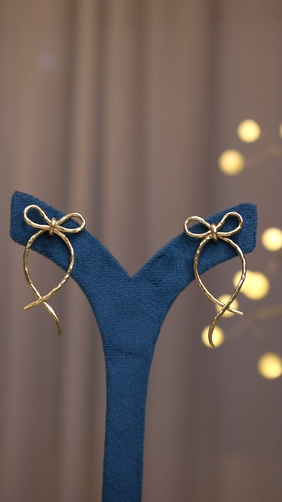 Adore Heart Bow Charm Earrings