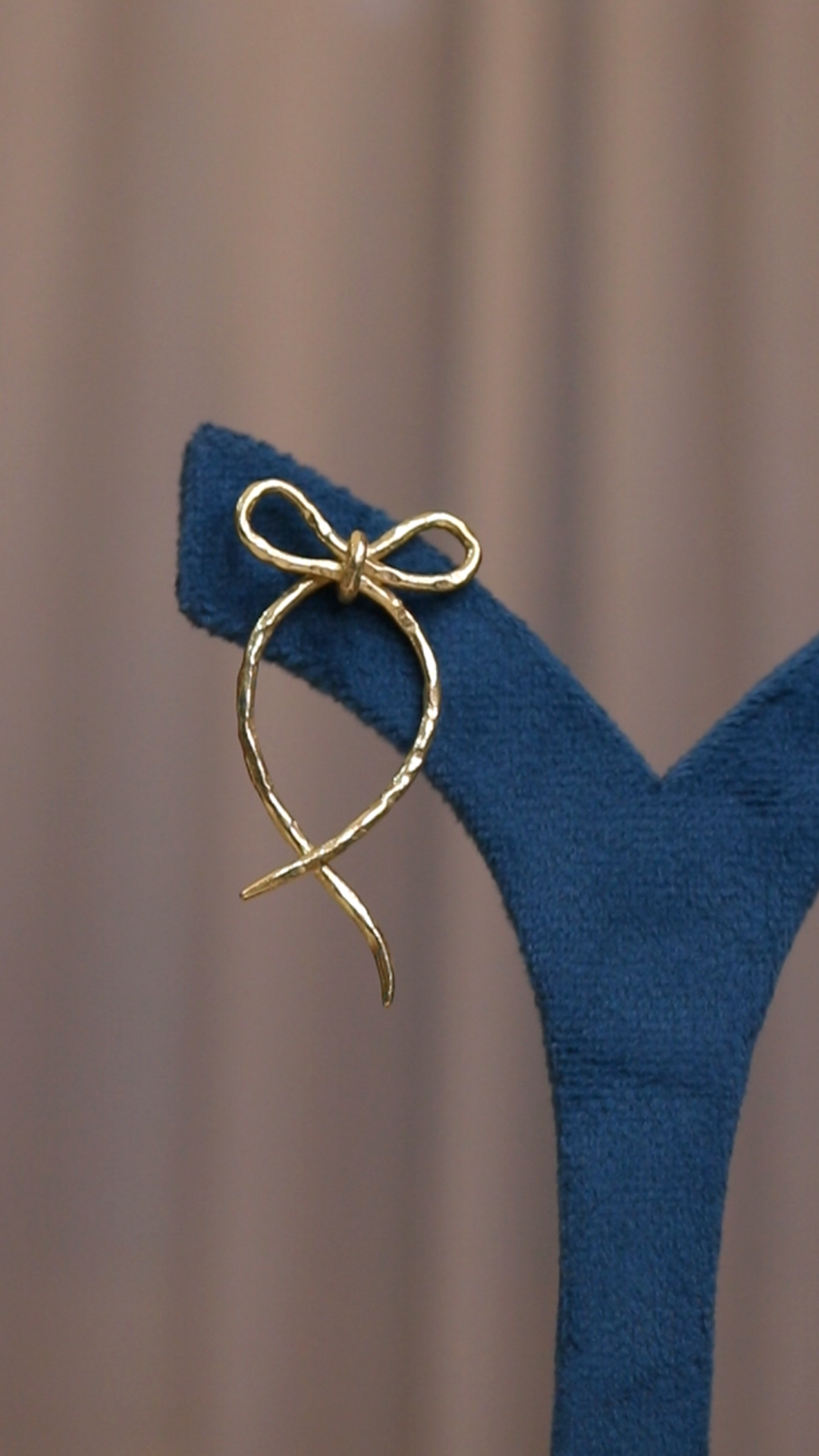 Adore Heart Bow Charm Earrings