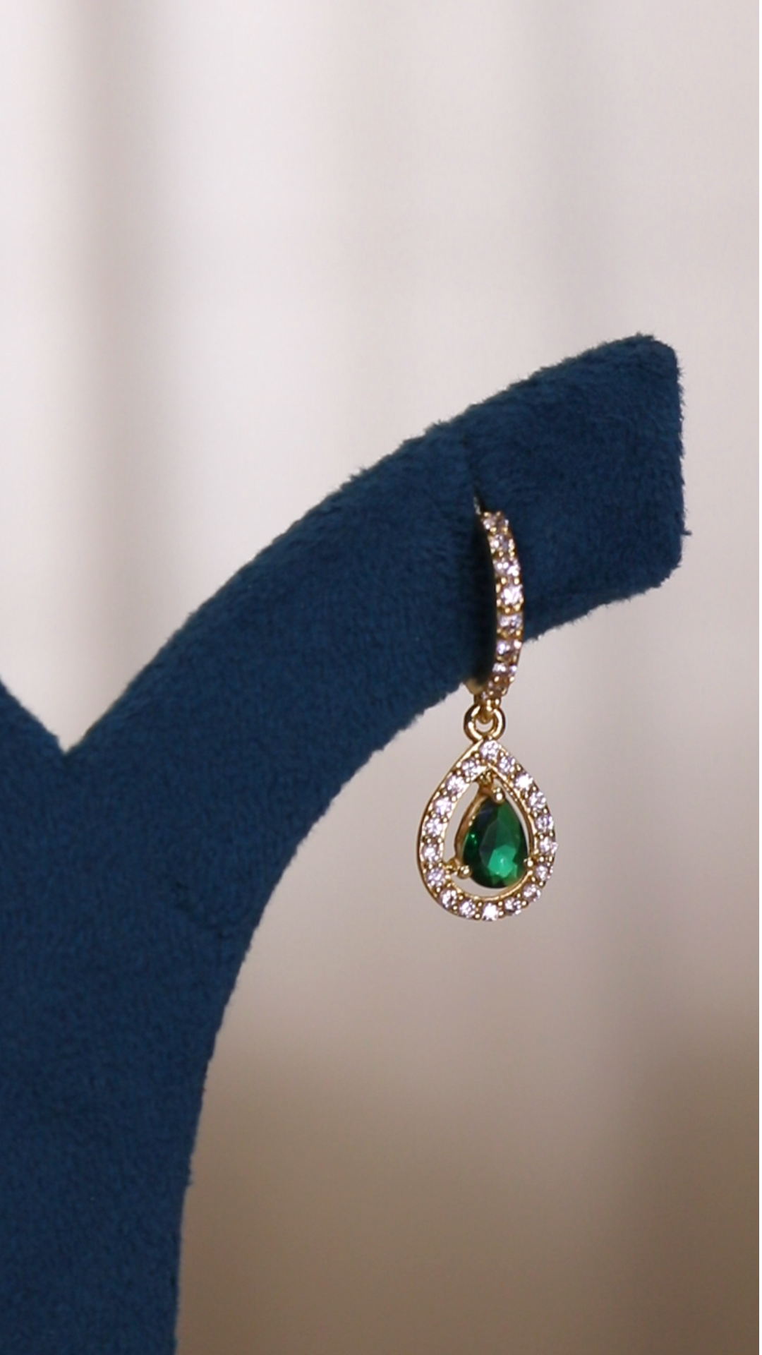 Green Drop Diamond Treasure Earrings