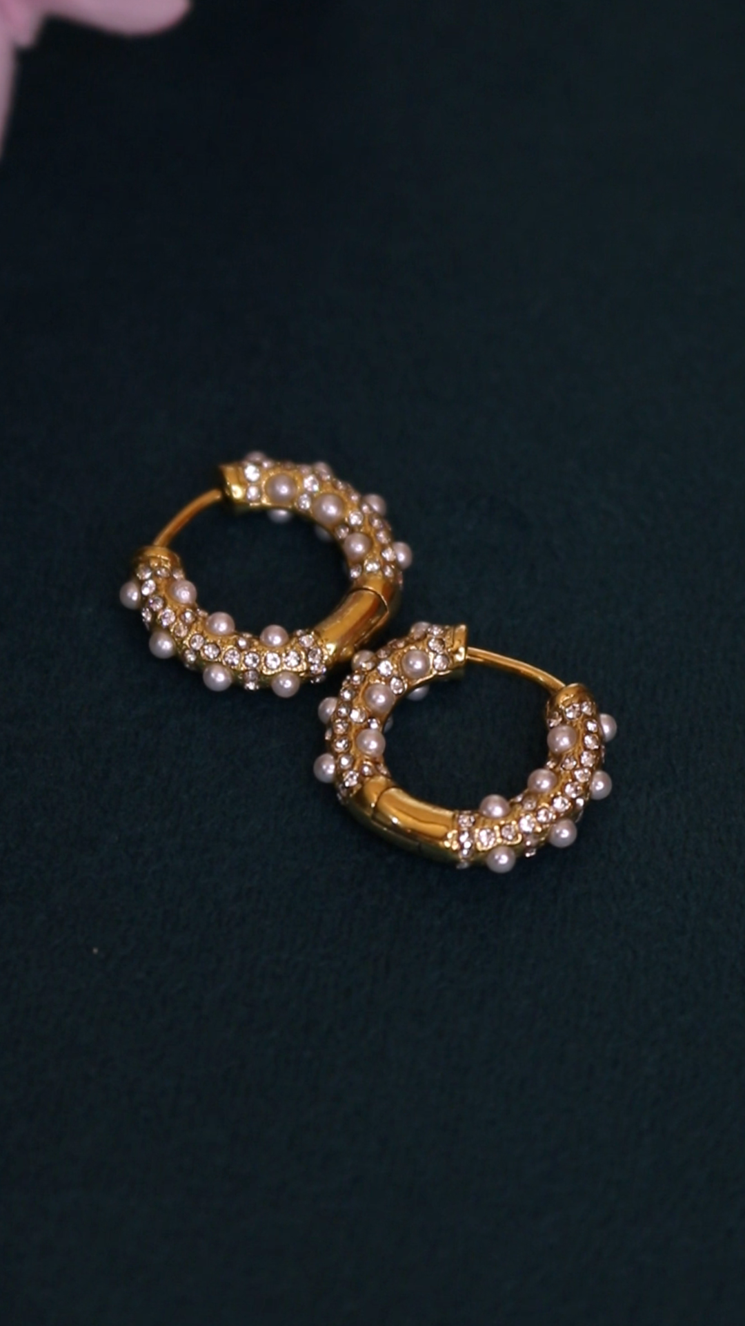 Diamond Pearl studded Earrings